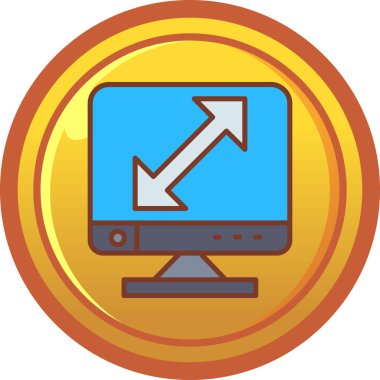 Dizüstü bilgisayar simgesi vektör çizimi