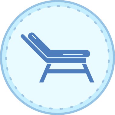 Bir sandalye simgesinin vektör illüstrasyonu