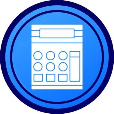 Hesap makinesi. Web simgesi basit illüstrasyon