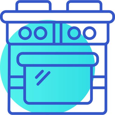 gaz sobası ağ simgesi basit bir illüstrasyon