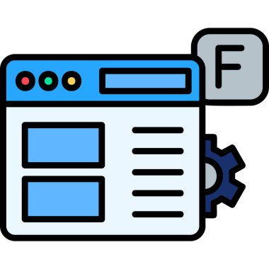 Web tasarım simgesi, vektör illüstrasyonu