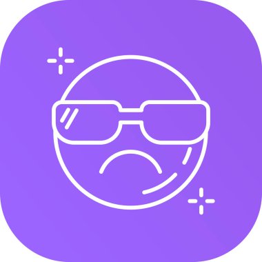 çizgi cool man simgesi beyaz arkaplanda izole. Renkli taslak konsepti. vektör.