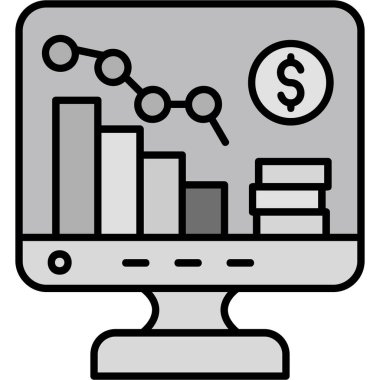 analitik grafik grafik simgesi ana hat biçiminde