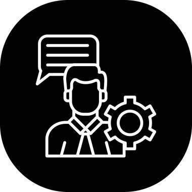 Müşteri hizmetleri ikonu. Basit resimleme