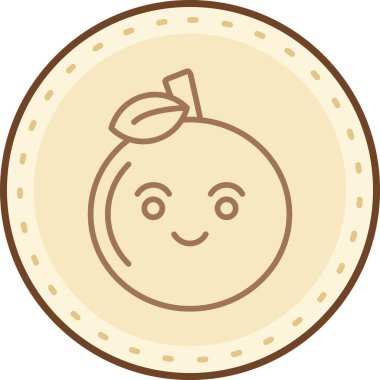 Mutlu gülümseyen elma, illüstrasyon, beyaz arkaplanda vektör.