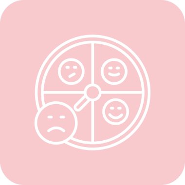 Bir yüz simgesinin vektör illüstrasyonu