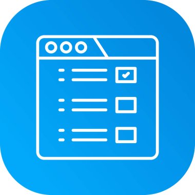 Kontrol listesi simgesi vektör illüstrasyonu