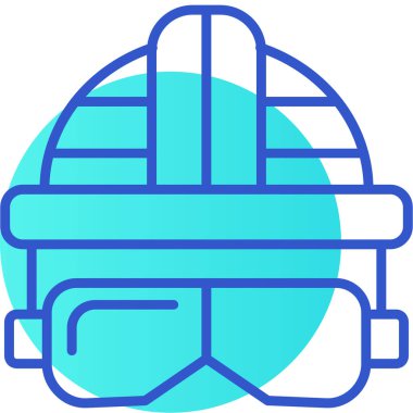 Miğfer. Web simgesi basit illüstrasyon