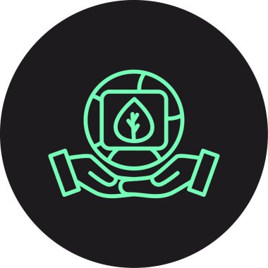 Eko simgesi, vektör illüstrasyonu basit tasarım