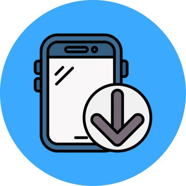 Akıllı telefon. Web simgesi basit illüstrasyon