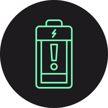 Benzersiz enerji pili vektör simgesi