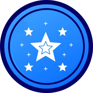 Mavi simge vektör izole