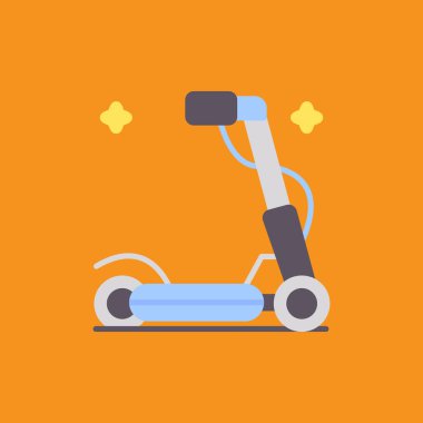 elektrikli scooter simgesi, düz tasarım