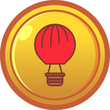 Kırmızı yuvarlak bir ampulün vektör çizimi