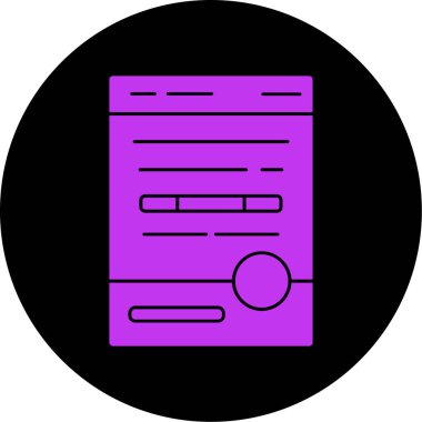 Belge. Web simgesi basit illüstrasyon