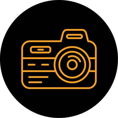 Kamera Simgesi Moda Biçiminde İzole Arkaplan