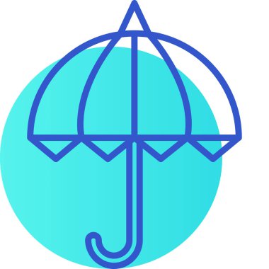 şemsiye simgesi vektör illüstrasyonu