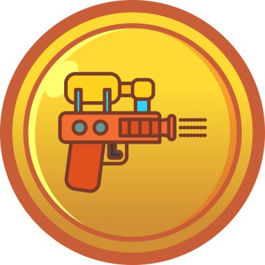 askeri tüfek ikonu, vektör illüstrasyonu