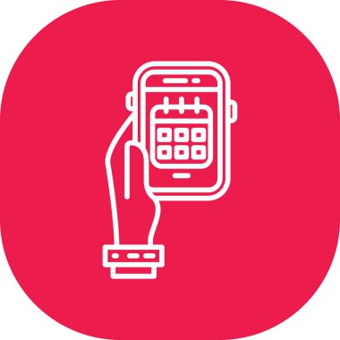 Cep telefonu simgesi, vektör illüstrasyonu