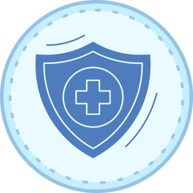 Kalkan simgesinin vektör illüstrasyonu