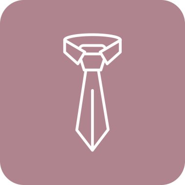 Kravat simgesi. Kravatın ve kravatın vektör çizimi