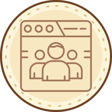 Modern bir simgenin vektör illüstrasyonu