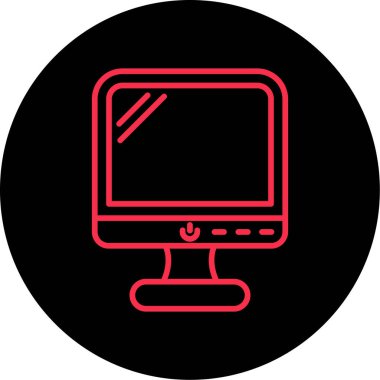 Dizüstü bilgisayar simgesi vektör çizimi