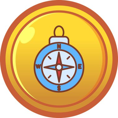 Pusula. Web simgesi basit illüstrasyon