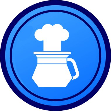 Şef yemek ikonu, vektör illüstrasyonu