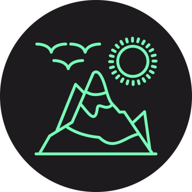 Güneş vektör satırı simgesi