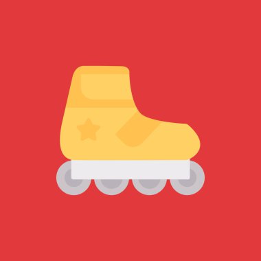 vektörde düz kaykay simgesi