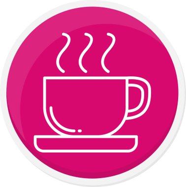 Çay fincanı. Web simgesi basit illüstrasyon