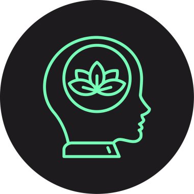 beyin ikonu vektör illüstrasyonu