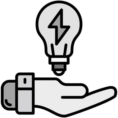 Elektrik ve enerjinin vektör illüstrasyonu