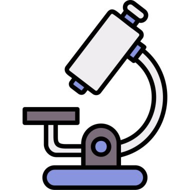 Mikroskop. Web basit illüstrasyonu