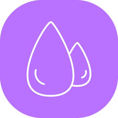 Bir damla simgesinin vektör illüstrasyonu