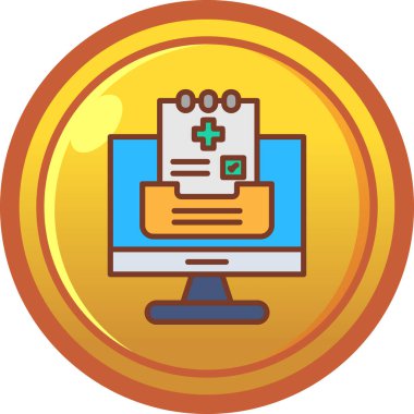 Zarf vektör simgesine sahip dizüstü bilgisayar, basit illüstrasyon