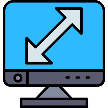 bilgisayar ekran simge vektör çizim