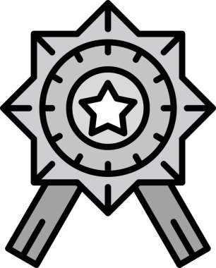 Rozet simgesi, vektör illüstrasyonu