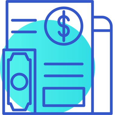 Bill Dolarlık fatura simgesi - taslak biçimi