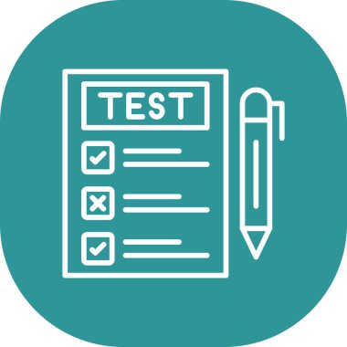 Test işareti simgesi. vektör illüstrasyonu