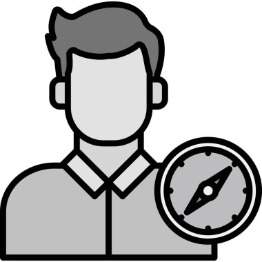 pusula simgesini dış hat biçiminde pusula simgesi