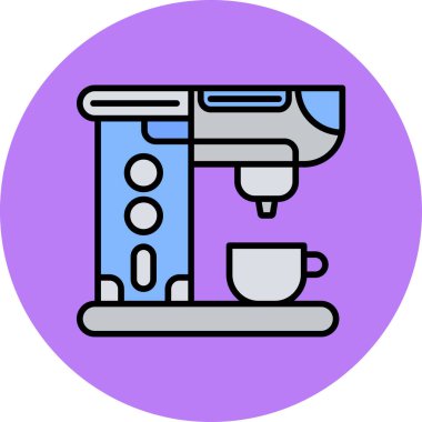 kahve makinesi simgesini, vektör çizim