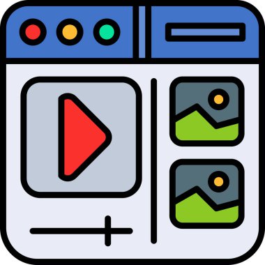 Video kamera simgesi. orta ortam vektör simgesini özetle