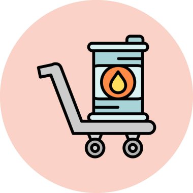 Bir ateş simgesinin vektör illüstrasyonu