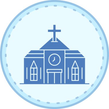 kilise simgesi vektör illüstrasyonu