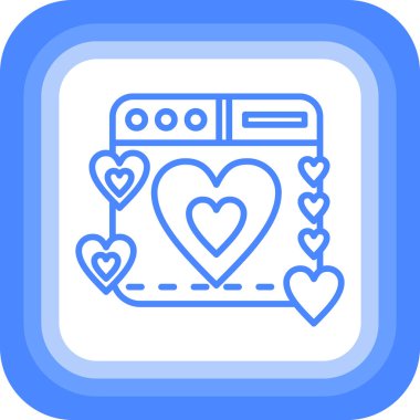 aşk günü ikon vektör illüstrasyonu