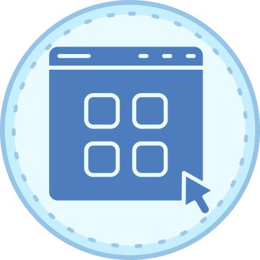 Web arayüzü simgesi, vektör illüstrasyonu