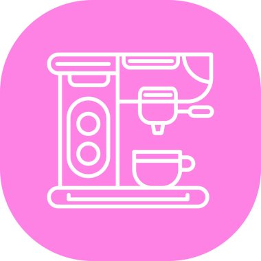 Kahve makinesi. Basit resimleme