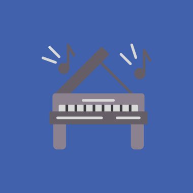 müzik enstrümanları simgesi, vektör illüstrasyonu